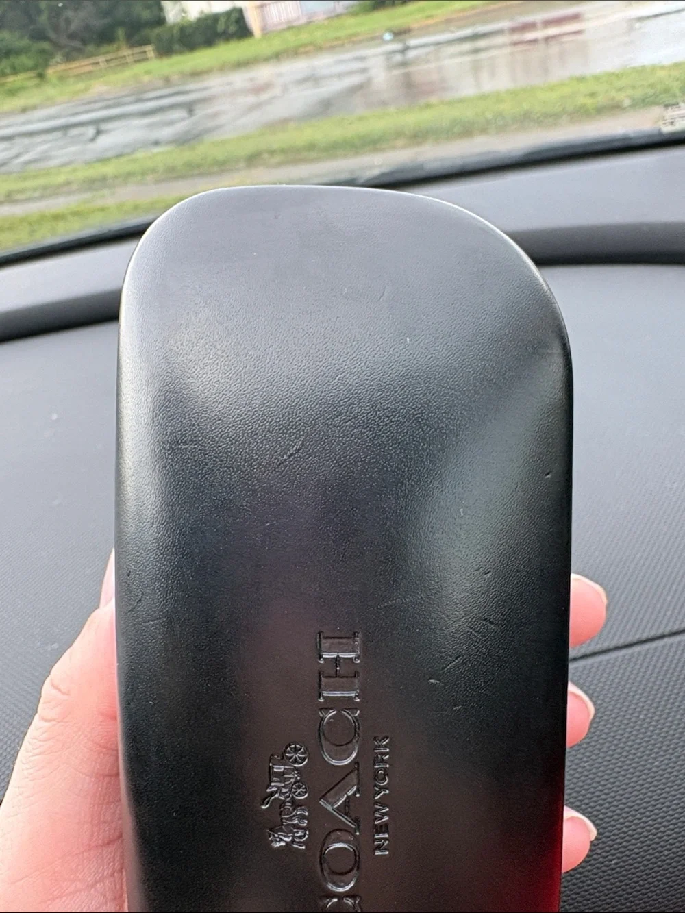 Coach eye glass case